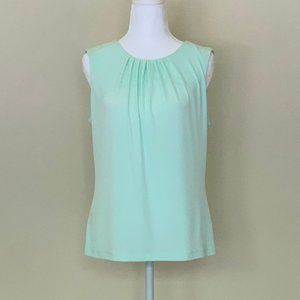 Solid Matte Jersey Pleat Neck Top